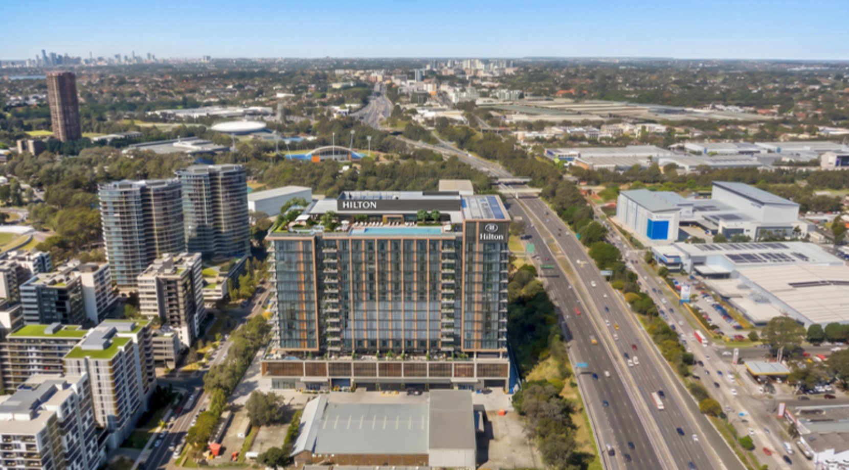 Aerial visualised as a hotel development
