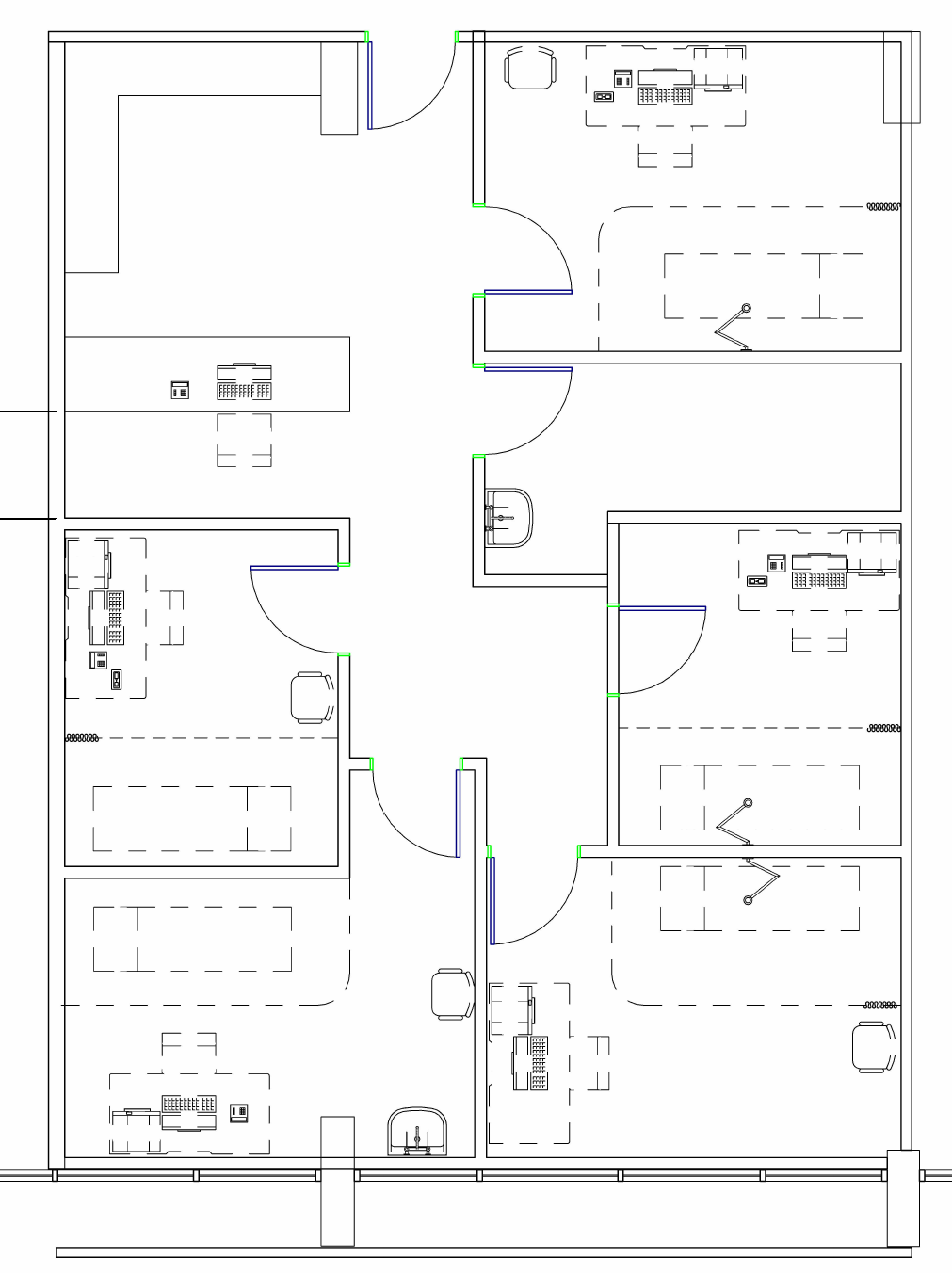 Suite 203 furnished plan diagram