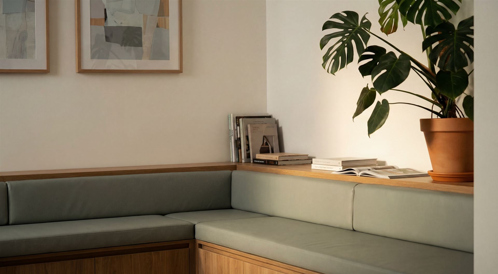 Suite 203 waiting area, developed render