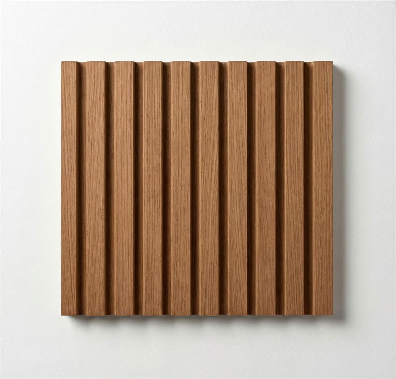 Finish sample, fluted oak